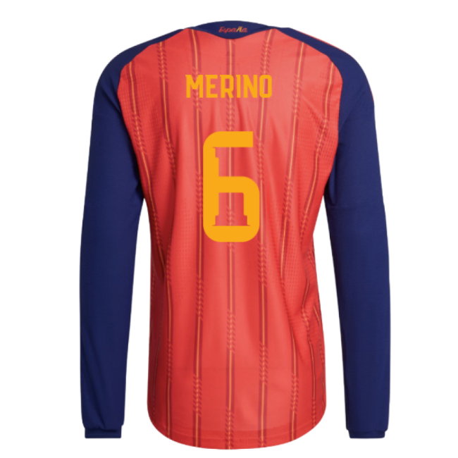 2026-2027 Spain Authentic Long Sleeve Home Shirt (Merino 6)-SoccerKits Hub | Buy Soccer Jerseys Online
